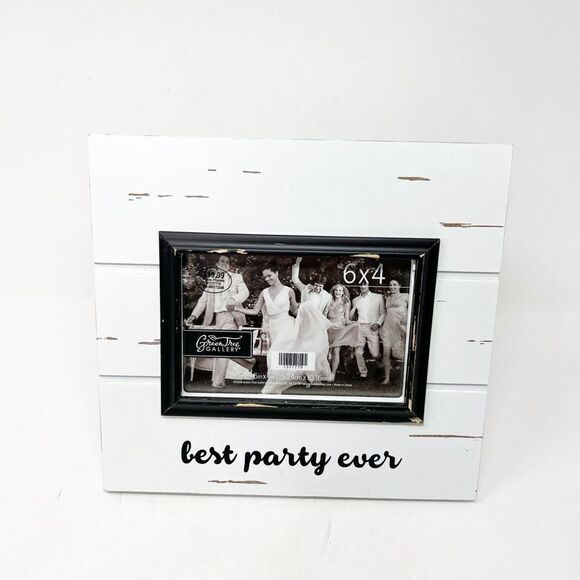 Hobby Lobby Frame Best Party Ever 6 x 4 White Rustic - Picture 1 of 5